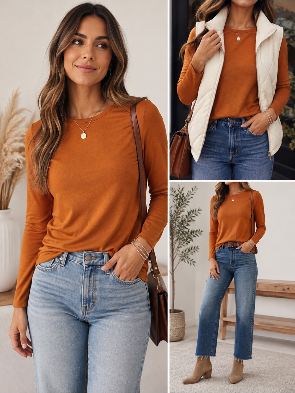 NWT Banana Republic Factory Women’s L Long Sleeve Top Rust